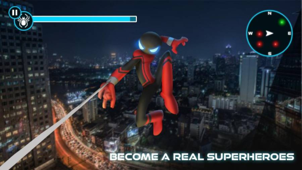 火柴人蜘蛛侠免费安卓版游戏下载（Spider Hero Stickman Rope Warrior） v3.9.4 screenshot 1