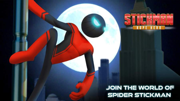 火柴人蜘蛛侠免费安卓版游戏下载（Spider Hero Stickman Rope Warrior） v3.9.4 screenshot 2