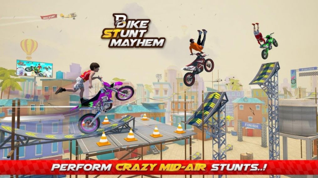 自行车特技大乱斗游戏中文安卓版（Bike Stunts Mayhem） v1.1 screenshot 3