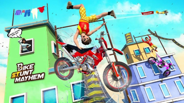 自行车特技大乱斗游戏中文安卓版（Bike Stunts Mayhem）