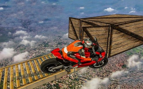 摩托车空中赛道3D游戏安卓中文版（Impossible Bike Stunt Game） v3 screenshot 4