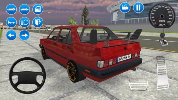 红色轿车模拟器游戏中文安卓版 v2.2 screenshot 1