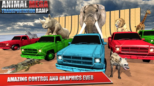 宠物卡车运输3D游戏安卓中文版（Animal Transport Truck Game Mega Ramps Cargo Truck） v1.0 screenshot 3