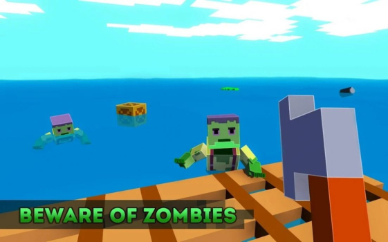 僵尸筏3D游戏中文手机版（Zombie Raft） v1.6 screenshot 1