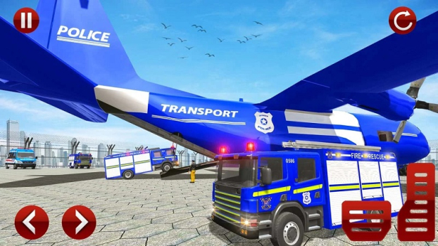 警察消防车运输游戏手机版（Police FireTruck Transport） v1.0 screenshot 2