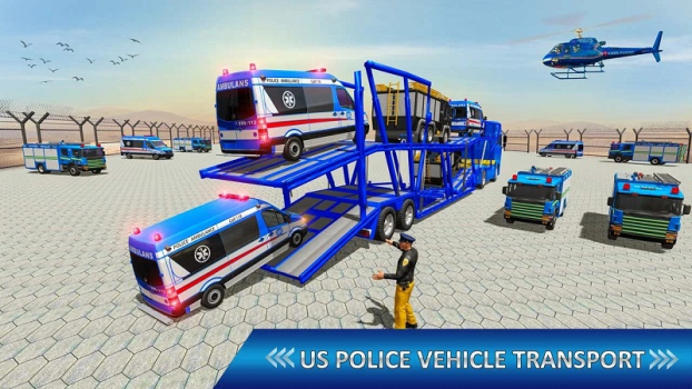 警察消防车运输游戏手机版（Police FireTruck Transport） v1.0 screenshot 3