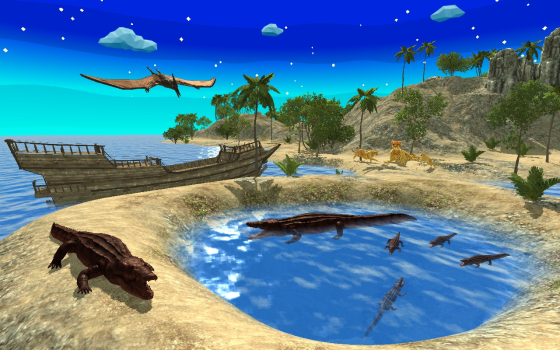 3D野生鳄鱼狩猎模拟器游戏安卓官方版（Crocodile Wild Hunt 3D Simulato） v0.1 screenshot 1