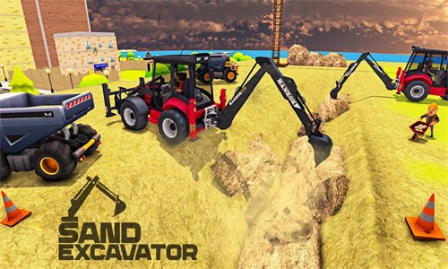 建筑挖掘机模拟施工工程游戏中文版（US River Sand Excavation） v1.0.5 screenshot 2