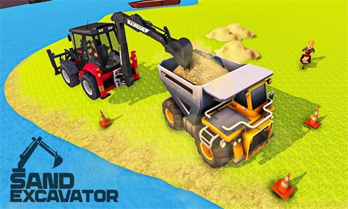 建筑挖掘机模拟施工工程游戏中文版（US River Sand Excavation） v1.0.5 screenshot 3