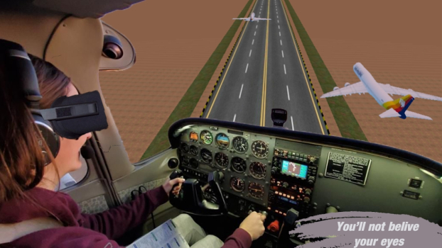 虚拟现实飞行模拟器游戏中文手机版（VR Flight Air Plane Racer） v1.0 screenshot 3