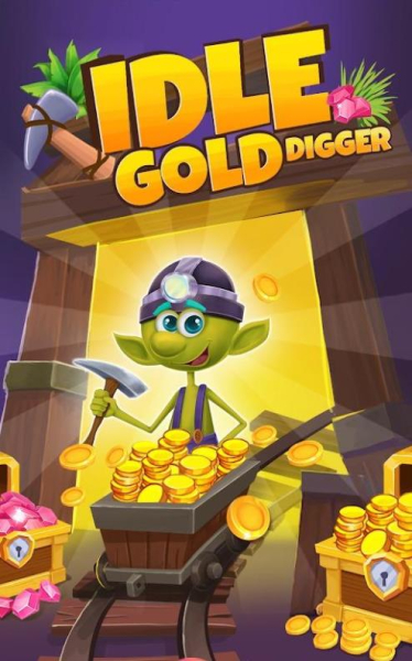 淘金矿业大亨游戏安卓手机版（Idle Gold Digger Mining Tycoon）
