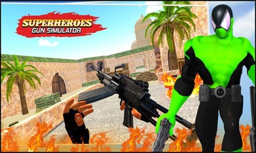 超级英雄火炮模拟器游戏安卓版下载（Superheroes gun simulator） v1.0.1 screenshot 2