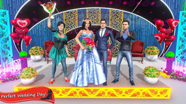幸福的婚礼家庭梦想3D游戏安卓中文版（Virtual Wedding Happy Family） v0.1 screenshot 1
