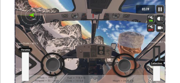 山地直升机模拟器游戏手机中文版（Helicopter Simulator Mountain）