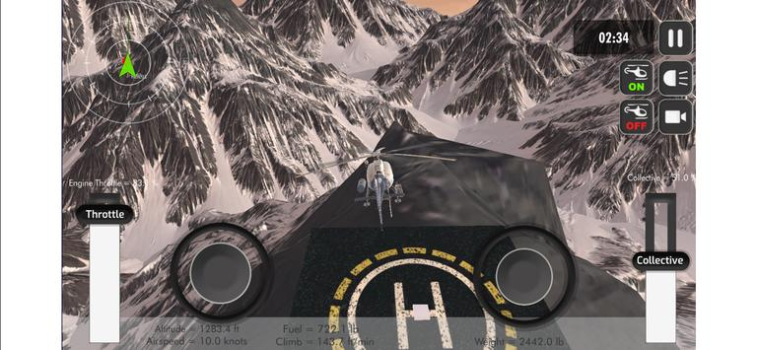 山地直升机模拟器游戏手机中文版（Helicopter Simulator Mountain） v1.4 screenshot 1