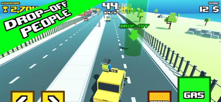 出租车疯狂之路游戏安卓版下载（Crazy Road Taxi Madness） v0.1 screenshot 1