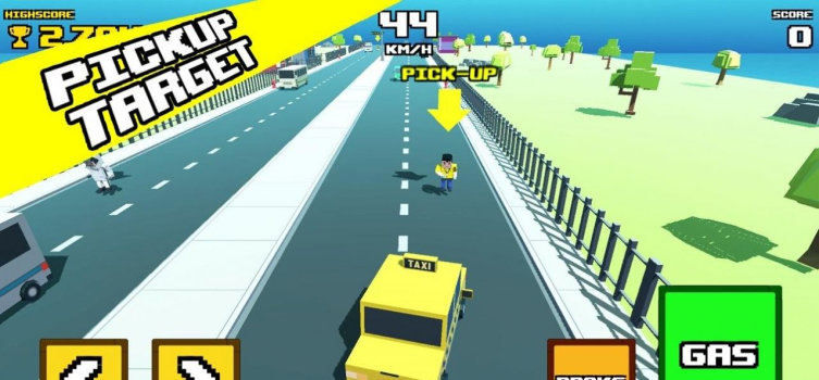 出租车疯狂之路游戏安卓版下载（Crazy Road Taxi Madness） v0.1 screenshot 3