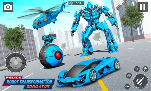 机器人直升机汽车战争游戏中文版（Robot Helicopter Car War Game）