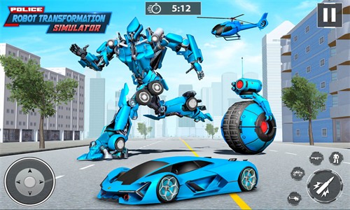 机器人直升机汽车战争游戏中文版（Robot Helicopter Car War Game） v1.16 screenshot 1