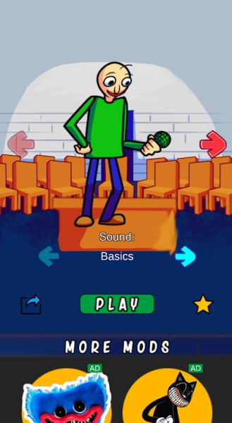 FNF巴迪特性测试游戏中文版（FNF Baldi Test Character）