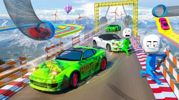 汽车驾驶赛车特技游戏中文手机版（Car Driving Car Racing Stunts） v1.38 screenshot 1