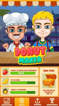 新鲜的面包店游戏安卓手机版（Sweet Donut Maker） v6 screenshot 3