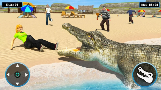 海滩鳄鱼3d游戏官方正版下载（Crocodile Attack） v1.0 screenshot 1