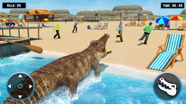 海滩鳄鱼3d游戏官方正版下载（Crocodile Attack）