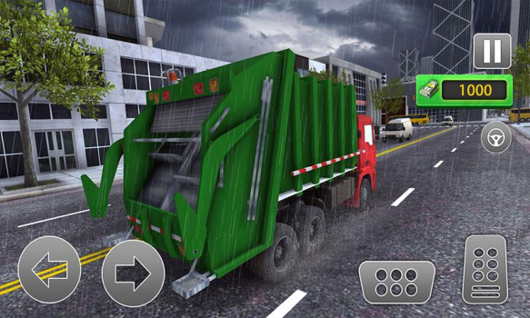 道路清扫车垃圾车游戏安卓中文版（Road Sweeper Garbage Truck Sim） v1.5 screenshot 1