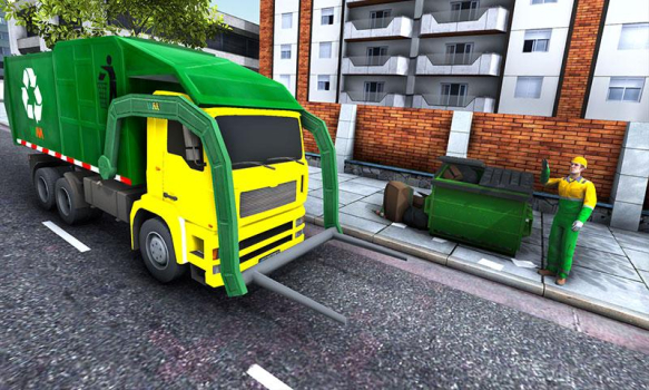 道路清扫车垃圾车游戏安卓中文版（Road Sweeper Garbage Truck Sim） v1.5 screenshot 4