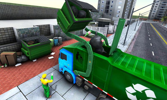 道路清扫车垃圾车游戏安卓中文版（Road Sweeper Garbage Truck Sim） v1.5 screenshot 2