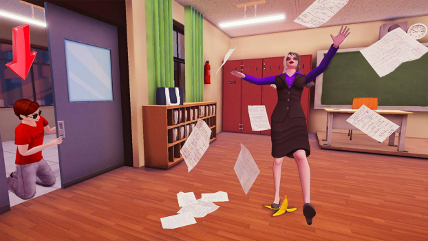 动漫惊悚学校教师3D游戏中文手机版（Anime Scary School Teacher 3D） v1.0.1 screenshot 2