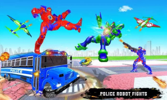 警车机器人汽车游戏官方安卓版（PolicePrisonBusRobotGame） v1.0 screenshot 1