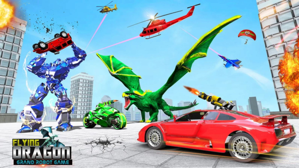 飞龙变形金刚机器人游戏官方中文版（Flying Car Simulator）