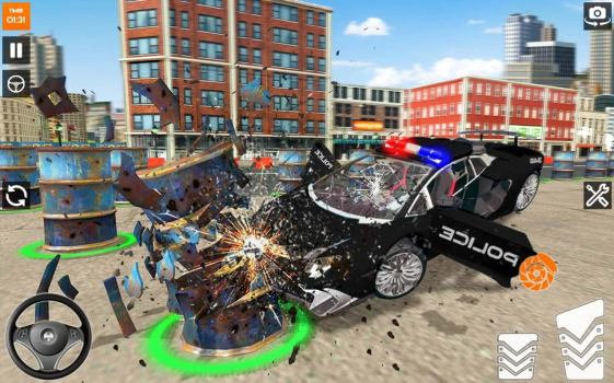 警车车祸模拟器游戏中文手机版（Police Car Crash Cops chase games） v1.0.5 screenshot 2