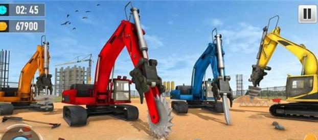 重锤式挖掘机游戏中文版（Heavy Hammer Drill Excavator） v1.1 screenshot 1