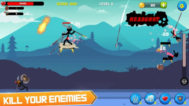 战斗火柴人弓箭手英雄游戏安卓版（Stickman Archer Hero） v1.0 screenshot 2