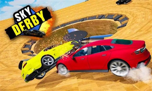 天空德比汽车碰撞特技游戏中文手机版（Sky Derby Car Crash Stunts） v1.0.5 screenshot 1