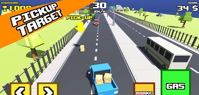 疯狂的公路皮卡车游戏安卓版下载（Crazy Road Pickup Truck） v0.1 screenshot 3