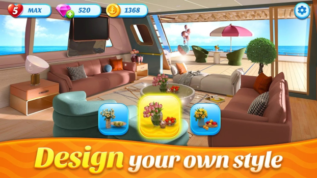 空间装饰豪华游艇游戏安卓版（Space Decor Houseboat） v1.0.1 screenshot 2