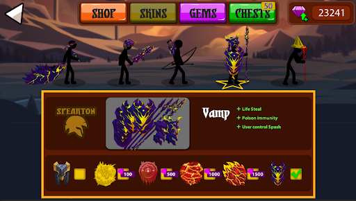 Stickman War Infinity battle mod apk unlimited money and gems download