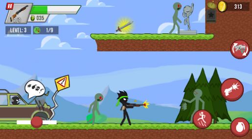 Stickman vs Zombies mod apk unlimited money and gems v1.5.31 screenshot 1