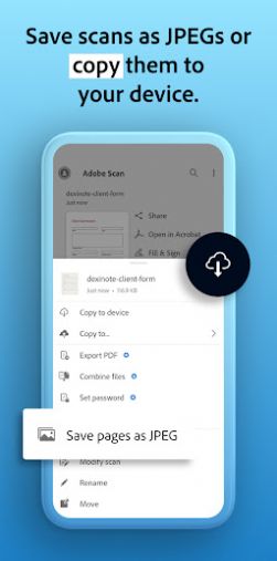 Adobe Scan app for android free download