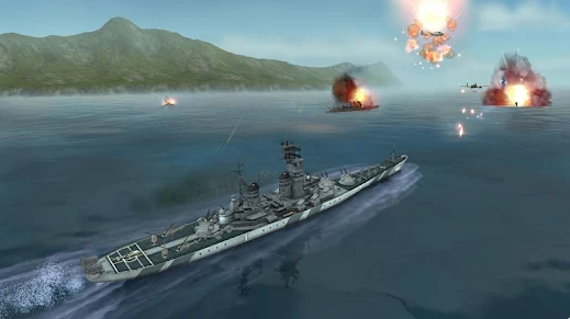 WARSHIP BATTLE 3D World War II Mod Apk Unlimited Money Download v3.7.7 screenshot 1