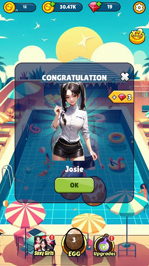 Sexy pool party girls merge Hack Apk Download