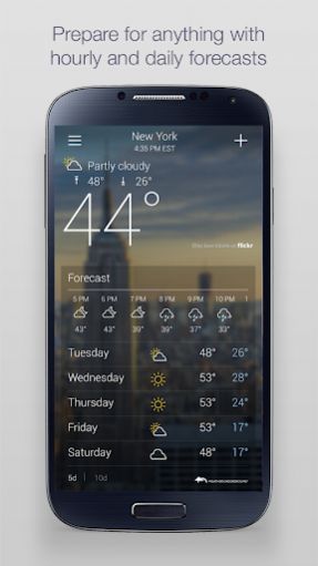 Yahoo Weather app free download for android