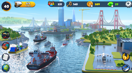 Port City Ship Tycoon 2023 Mod Apk Download v1.43.0 screenshot 1