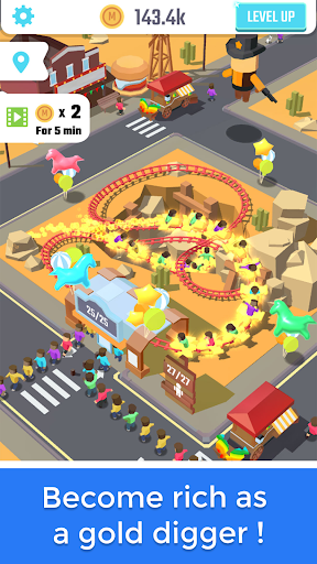 Idle Roller Coaster mod apk no ads