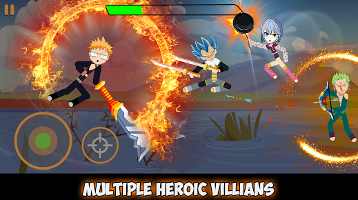 Stickman Dragon Hero Warriors Mod Apk Unlimited Money And Gems Download v1.1 screenshot 1