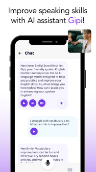 Gipi AI English Speaking Pal App Download for Android v1.0.14 screenshot 1